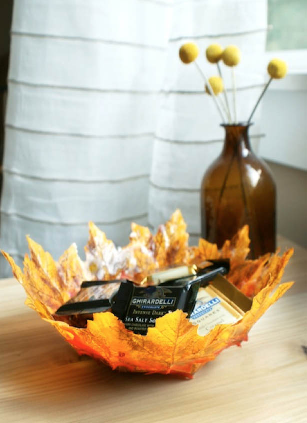 DYI Fall Decor - Autumn Leaf Bowl